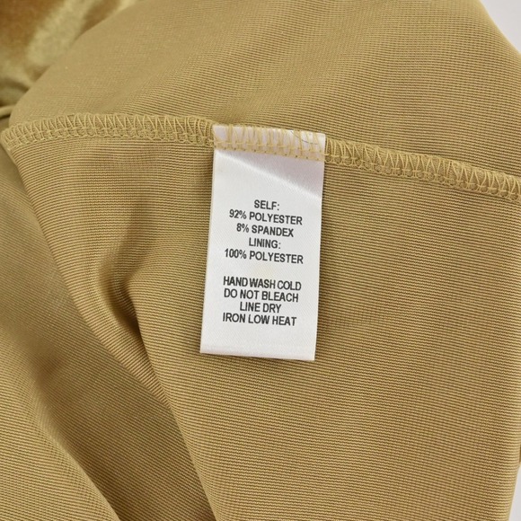 Lulus Honey Love Velvet Wrap Dress Size S Mustard Yellow Gold Bodycon Party Midi - Picture 8 of 13